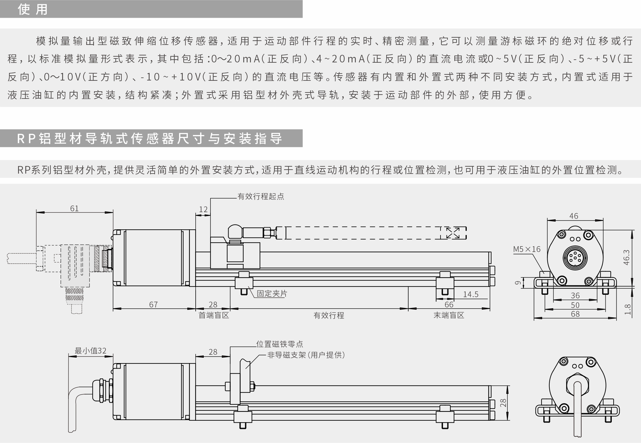 RP鋁型材導(dǎo)軌式傳感器